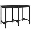 vidaXL 7 Piece Garden Bar Set Black Solid Wood Pine