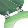 vidaXL WC Toilet Seats with Soft Close Lid 2 pcs MDF Green Water Drop Design