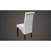 vidaXL Dining Chairs 6 pcs White Faux Leather