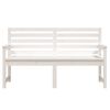 vidaXL Garden Bench White 159.5x48x91.5 cm Solid Wood Pine