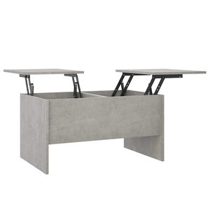 vidaXL Coffee Table Concrete Grey 80x50x42,5 cm Engineered Wood