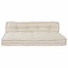 vidaXL Pallet Sofa Cushion 2 pcs Cream 120 x 80 x 38 cm Fabric