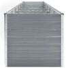 vidaXL Garden Raised Bed Galvanised Steel 480x80x77 cm Grey