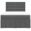 vidaXL Box Spring Bed with Mattress Dark Grey Double Fabric