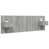 vidaXL Bed Headboard with Cabinets Grey Sonoma Engineered Wood