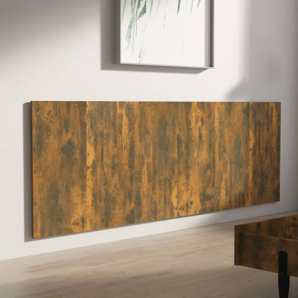 vidaXL Wall Headboard Smoked Oak 240x1.5x80 cm Engineered Wood