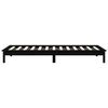 vidaXL Bed Frame without Mattress Black Single Solid Wood