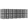 vidaXL Outdoor Dog Kennel Steel 11,06 m&sup2;