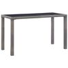 vidaXL Garden Table Anthracite 123x60x74 cm Poly Rattan