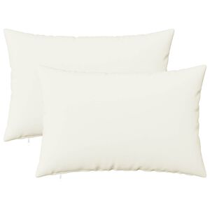 vidaXL Cushion with Pillow HEERLEN 2 pcs White Fabric