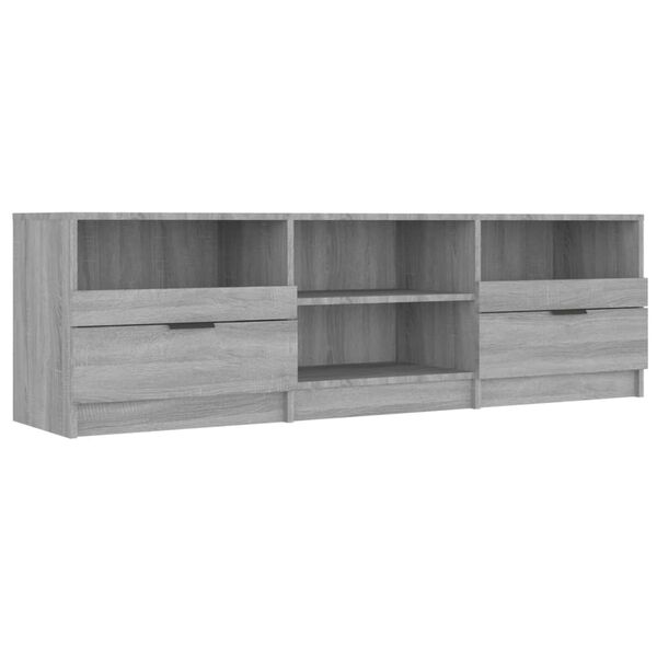 vidaXL TV Cabinet Grey Sonoma 150x33.5x45 cm Engineered Wood