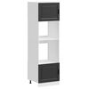 vidaXL Oven Cabinets 2 pcs Porto Black Engineered Wood