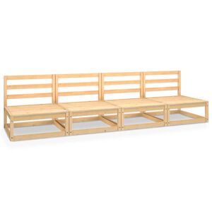 vidaXL Garden 4-Seater Sofa Solid Pinewood