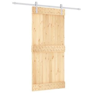 vidaXL Sliding Door with Hardware Set 95x210 cm Solid Wood Pine