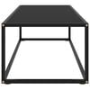 vidaXL Coffee Table Black with Black Glass 120x50x35 cm