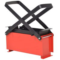 vidaXL Paper Log Briquette Maker Steel 34x14x14 cm Black and Red
