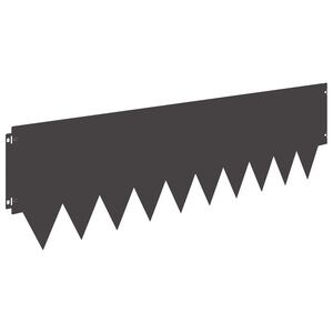 vidaXL Lawn Edging 20 pcs 103 x 30 cm Steel Black