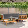 vidaXL 4 Piece Garden Pallet Sofa Set with Cushions Solid Wood Acacia