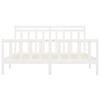 vidaXL Bed Frame without Mattress White Solid Wood Pine 180x200 cm Super King