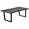 vidaXL Coffee Table | Grey | Solid Mindi Wood, Powder-Coated Steel