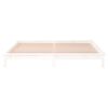 vidaXL LED Bed Frame without Mattress White 150x200 cm King Size Solid Wood