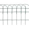 vidaXL Garden Border Fence Powder-coated Iron 10x0.4 m