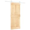 vidaXL Sliding Door Natural and White 85 x 210 cm Solid Pine Wood