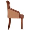 vidaXL Dining Chairs 2 pcs Brown Real Goat Leather