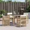 vidaXL Garden Chairs with Cushions 4 pcs Beige Poly Rattan