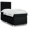 vidaXL Box Spring Bed with Mattress Black King Single Fabric