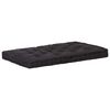 vidaXL Pallet Floor Cushions 2 pcs Cotton Black