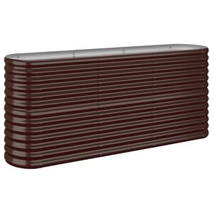 vidaXL Garden Raised Bed Galvanised Steel 152x40x68 cm Brown
