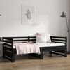 vidaXL Pull-out Day Bed without Mattress Black 2x(90x190)cm