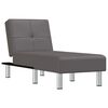 vidaXL Chaise Longue Grey Faux Leather
