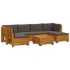 vidaXL 7 pcs Outdoor Sofa Set Solid Acacia Wood Brown