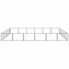 vidaXL Dog Kennel Black 36 m&sup2; Steel