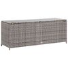 vidaXL Garden Storage Box Grey 150x50x60 cm Poly Rattan