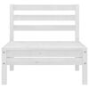 vidaXL 7 Piece Garden Lounge Set White Solid Pinewood