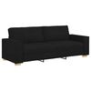 vidaXL 2 Piece Sofa Set with Cushions Black Fabric