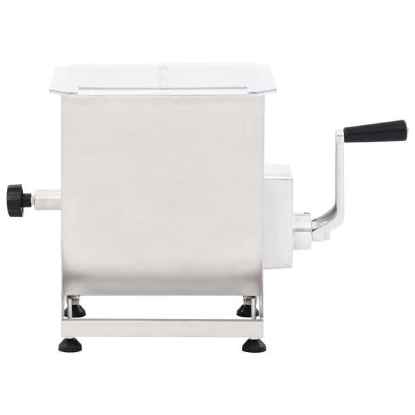 vidaXL Meat Mixer with Gear Box Silver Stainless Steel