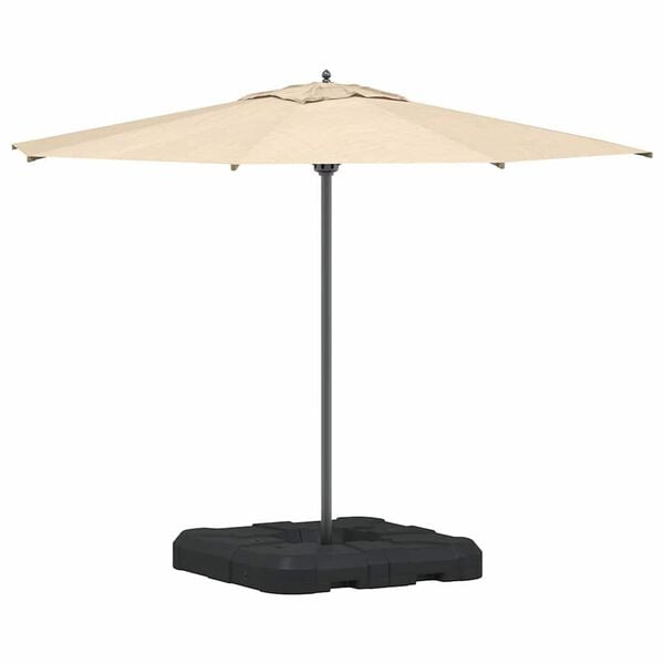 vidaXL Umbrella Base Set 2 pcs Black 88.5 x 88.5 x 12 cm Plastic