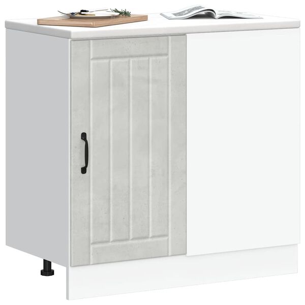 vidaXL Kitchen Base Cabinet "Lucca" High Gloss White Engineered Wood