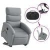 vidaXL Stand up Massage Recliner Chair Light Grey Fabric