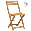 vidaXL Folding Bistro Chairs 6 pcs Solid Wood Acacia