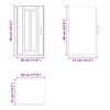 vidaXL Kitchen Wall Cabinet Lucca White Engineered Wood