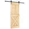 vidaXL Sliding Door 80 x 210 cm Solid Pine Wood (Untreated)