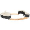 vidaXL Hot Tub Surround Black Poly Rattan and Solid Wood Acacia