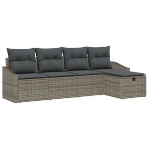 vidaXL Sofa Set with Cushion 6 pcs Poly Rattan