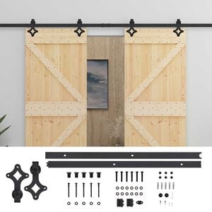vidaXL Sliding Door 2 pcs 90 x 210 cm Solid Pine Wood