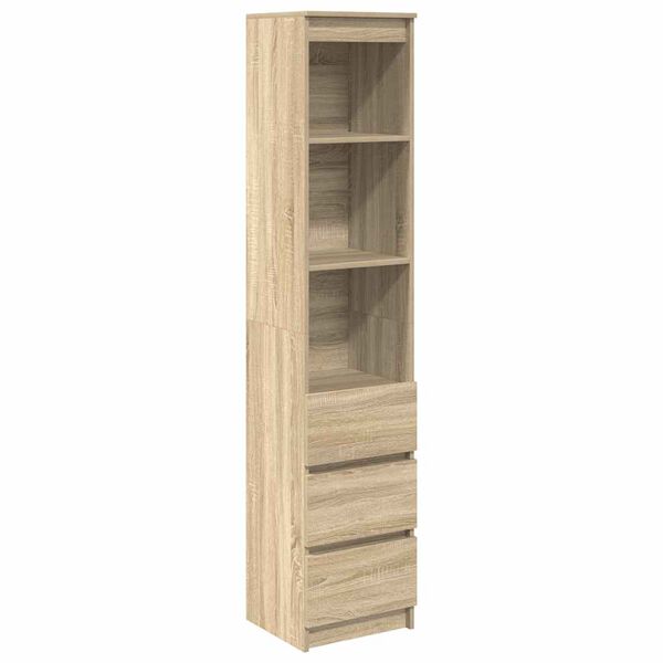 vidaXL Highboard Sonoma Oak 37.5x35x180 cm Engineered Wood